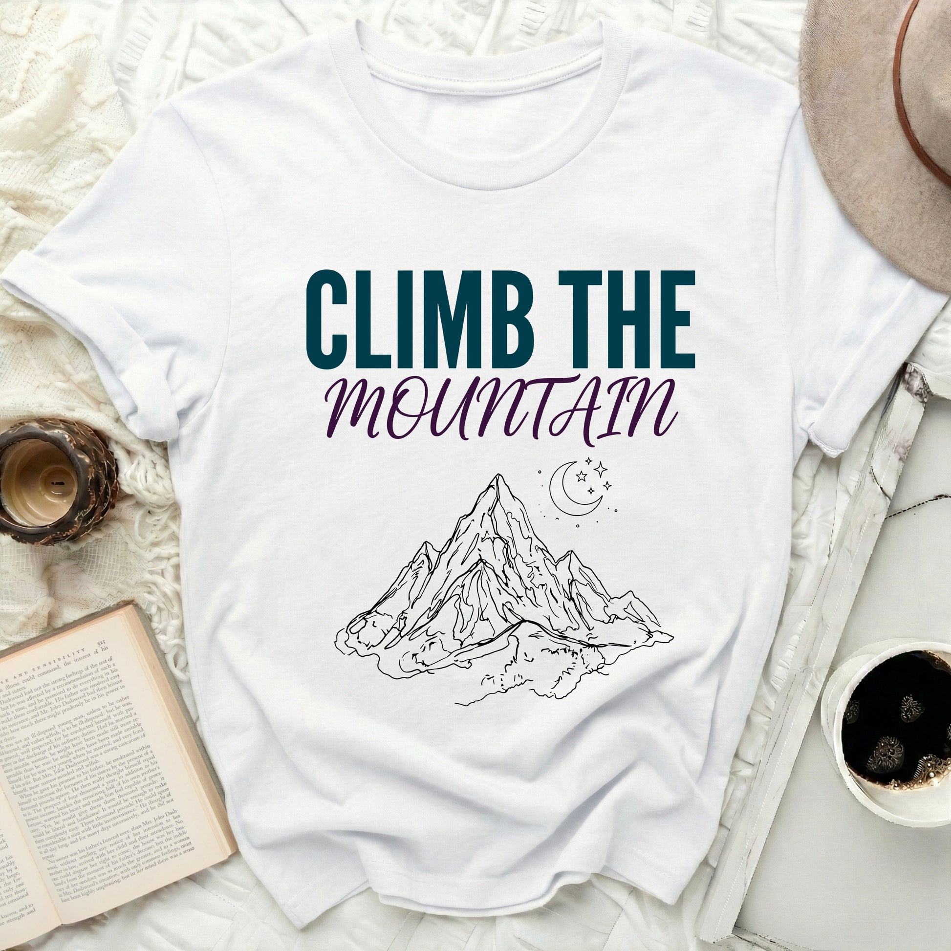 CLIMB THE MOUNTAIN Graphic Peak Adventure product type