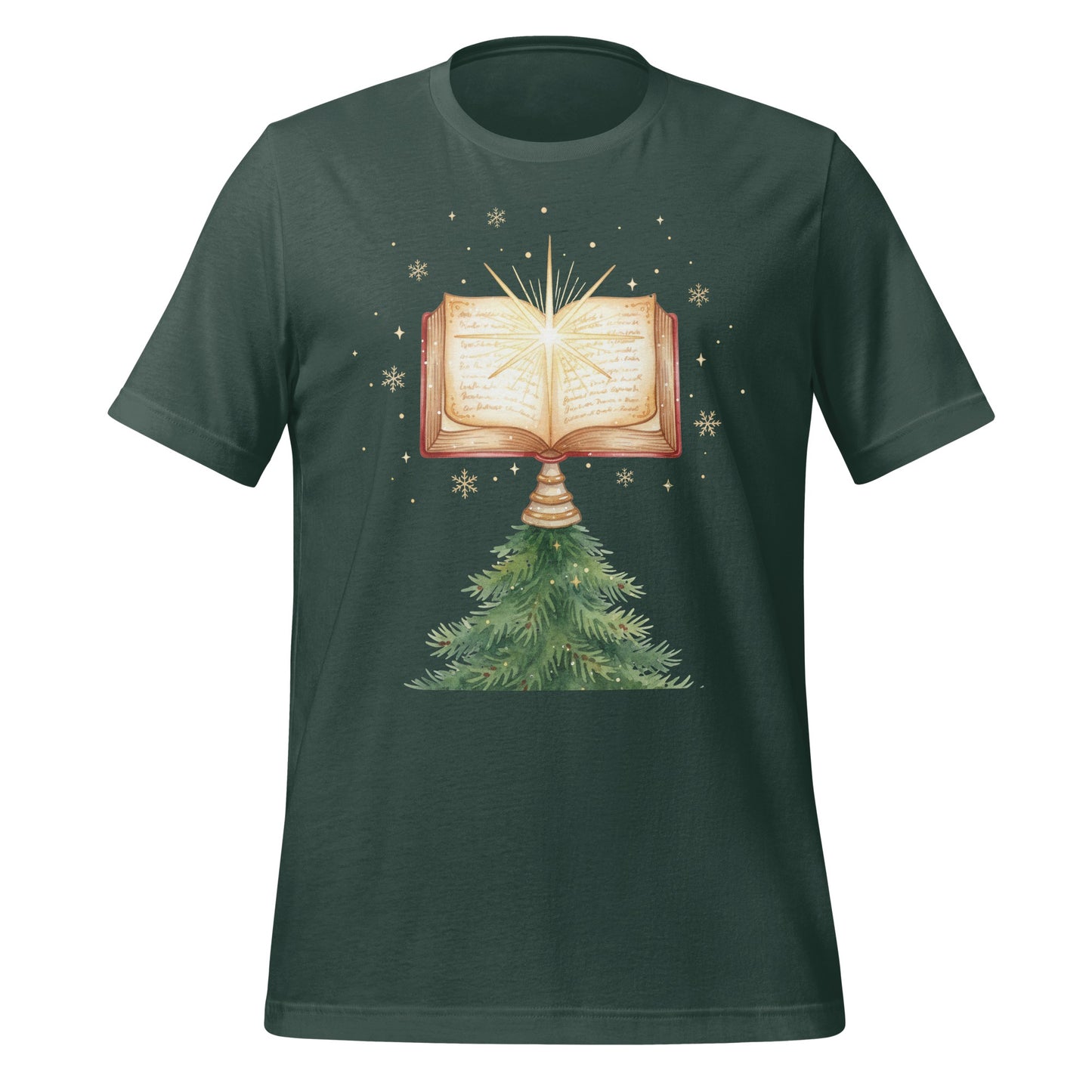 Christmas Tree with Book Design T-Shirt