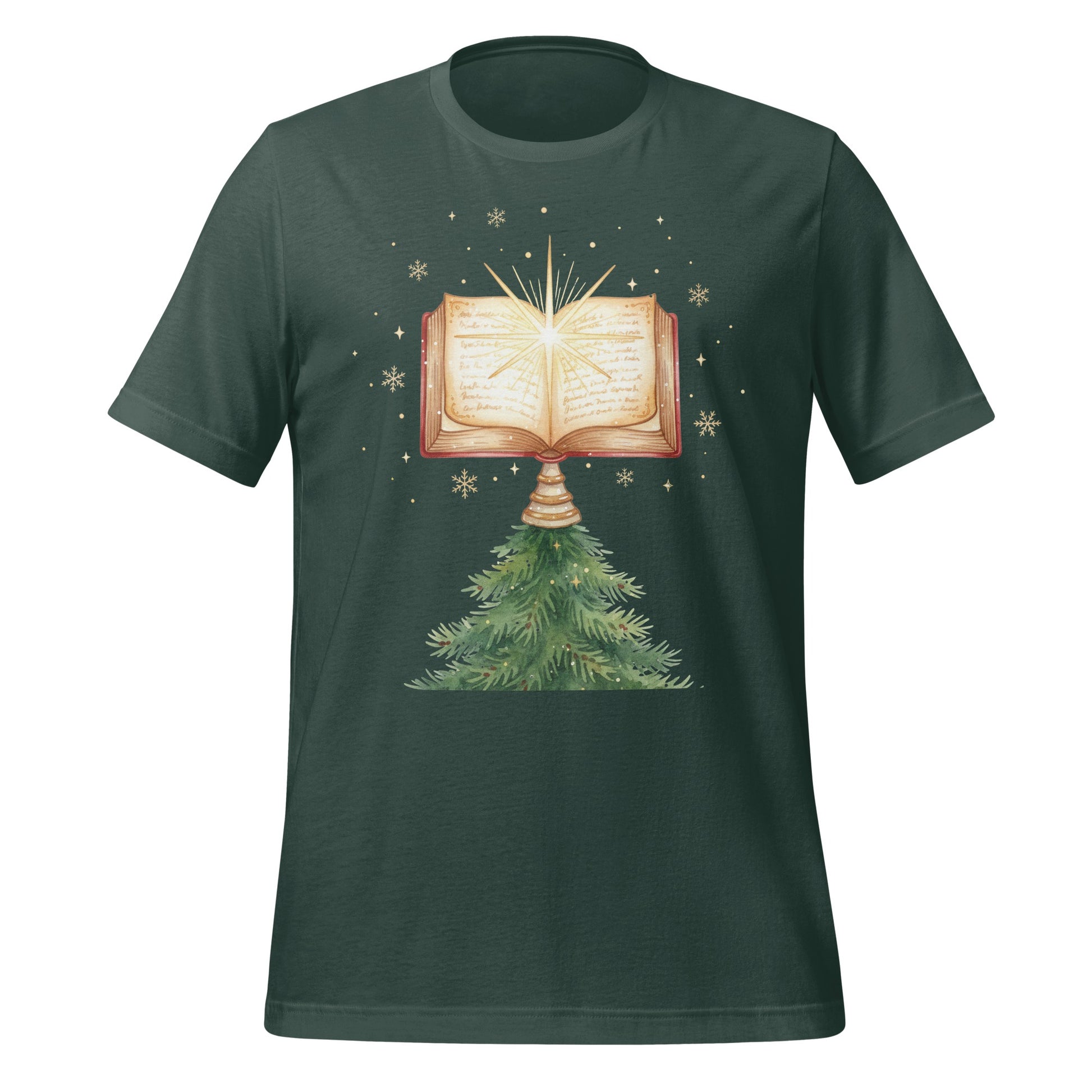 Christmas Tree with Book Design T-Shirt