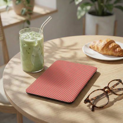 Red and White Gingham Check Tablet Sleeve Cover