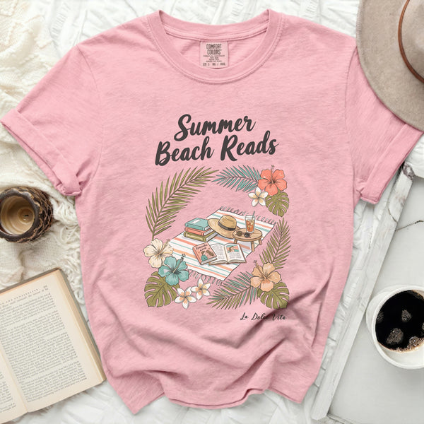Summer Beach Reads Tropical Tee in Blossom