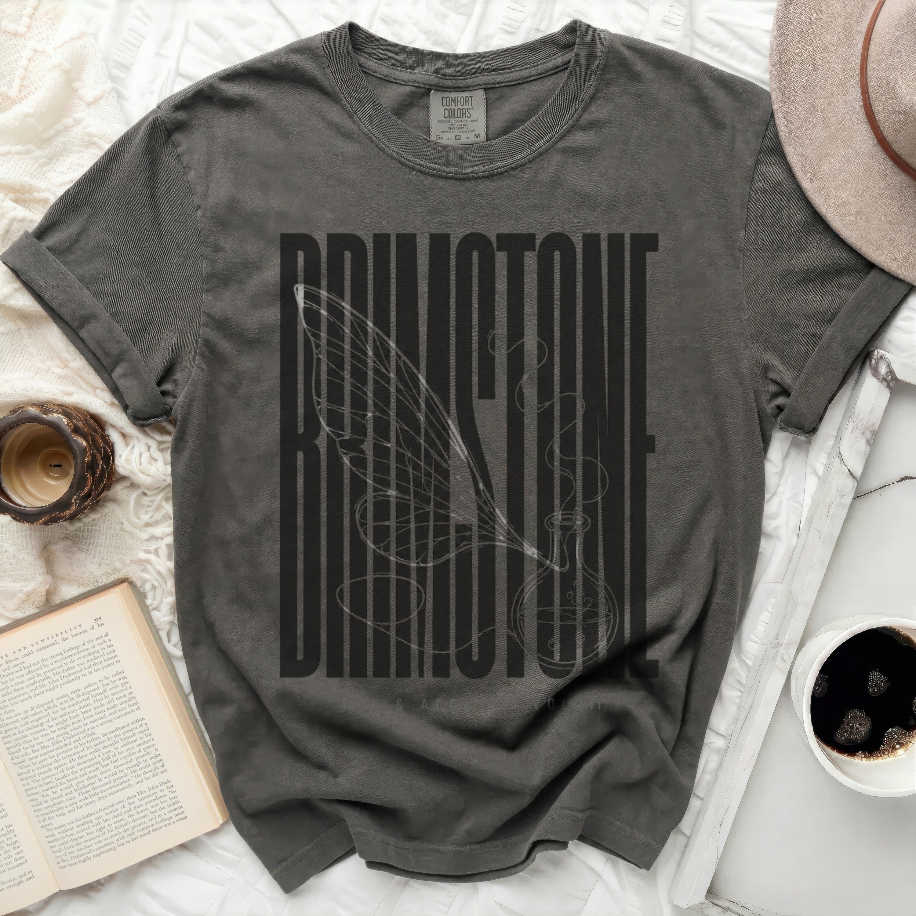 Dark gray t-shirt with 