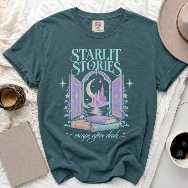 Starlit Stories Tee in Blue Spruce