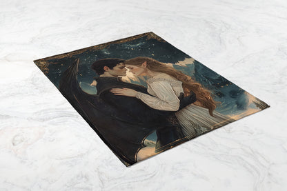 Romantic Fantasy Lovers Embracing Print Decor