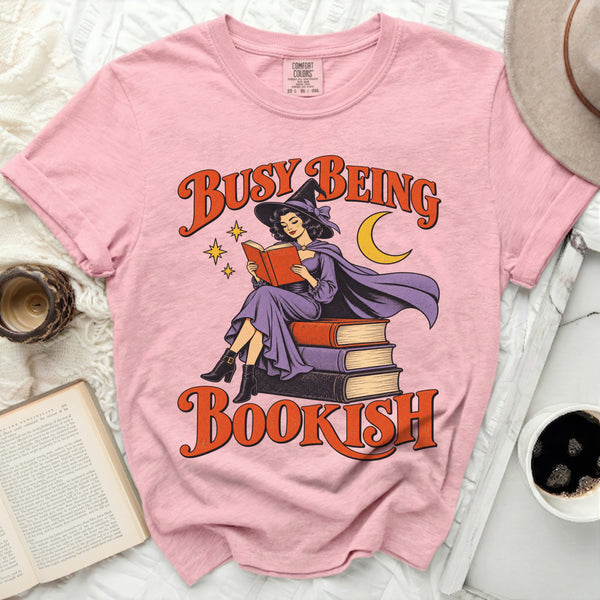 Busy Being Bookish Tee in Blossom
