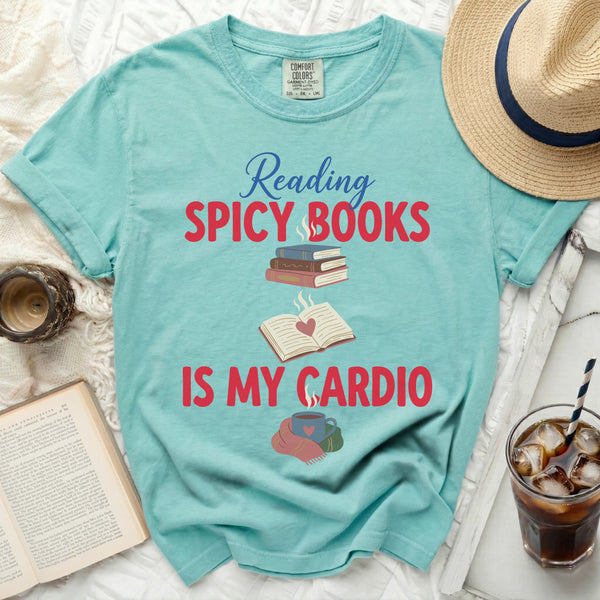Reading Spicy Books Is My Cardio Tee in Island Reef