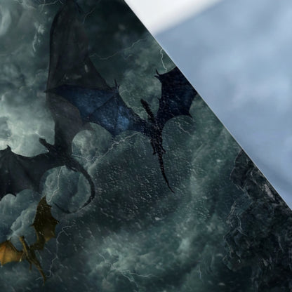 Dark Dragons Flying Stormy Sky Lightning Intense Fantasy product type