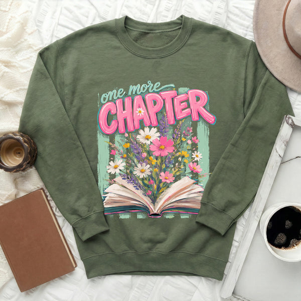 One More Chapter Sweatshirt in Military Green