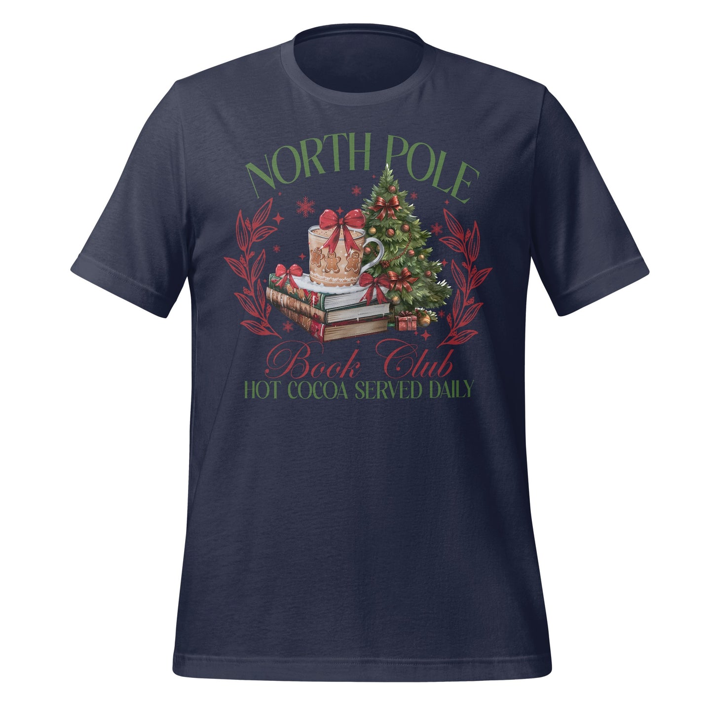 North Pole Book Club Hot Cocoa Served Daily T-shirt