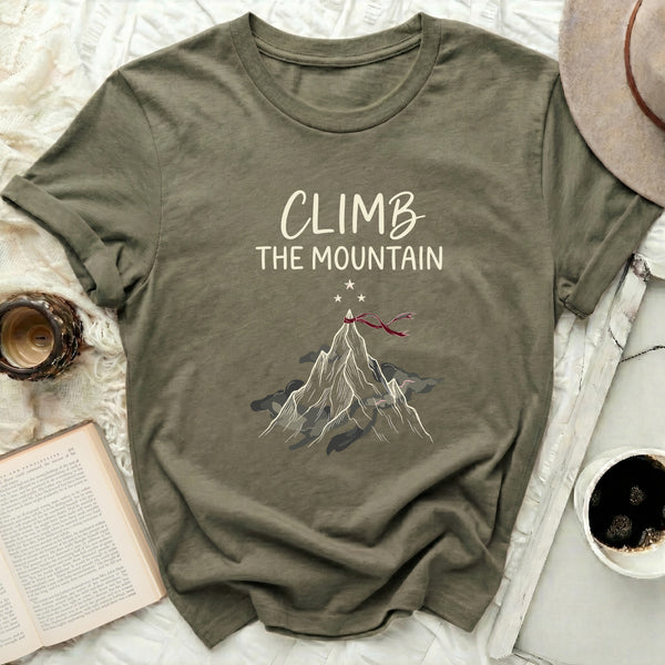 Mist & Ribbon Mountain Tee in Military Green