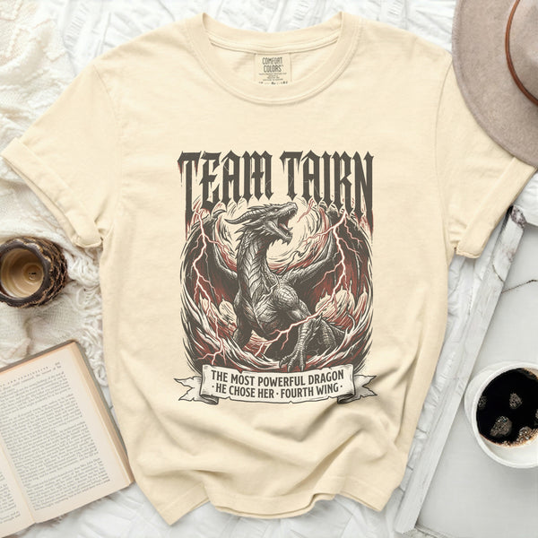 Team Tairn Dragon Tee in Ivory
