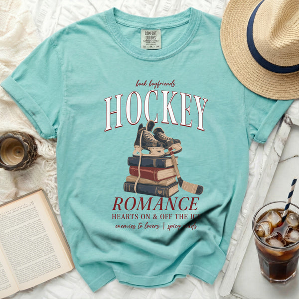 Book Boyfriends Hockey Romance Spicy Reads Tee in Island Reef