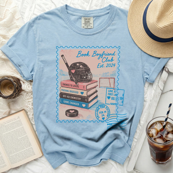 Book Boyfriend Club Hockey Tee in Chambray
