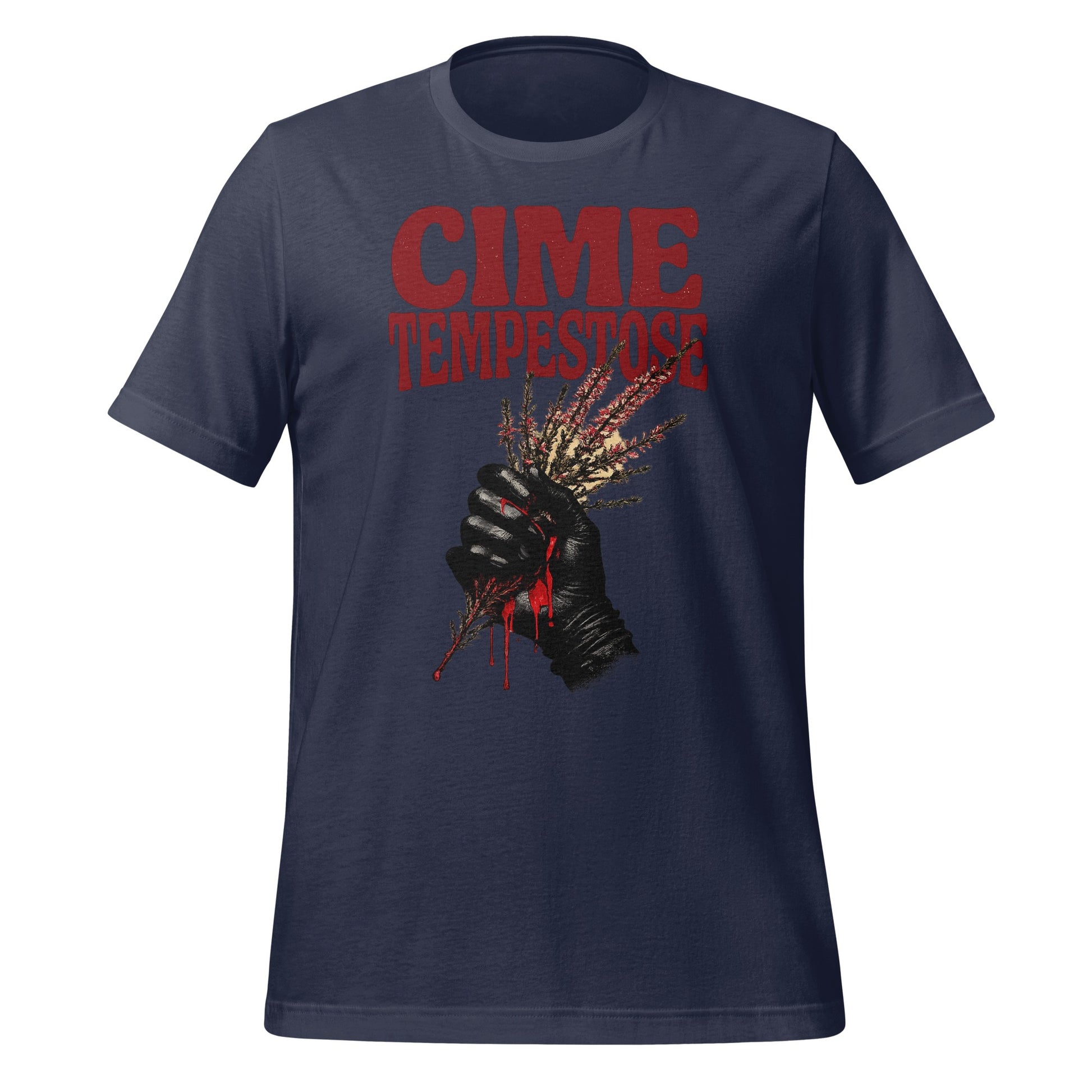 Cime Tempestose Graphic Tee With Hand And Flowers Design