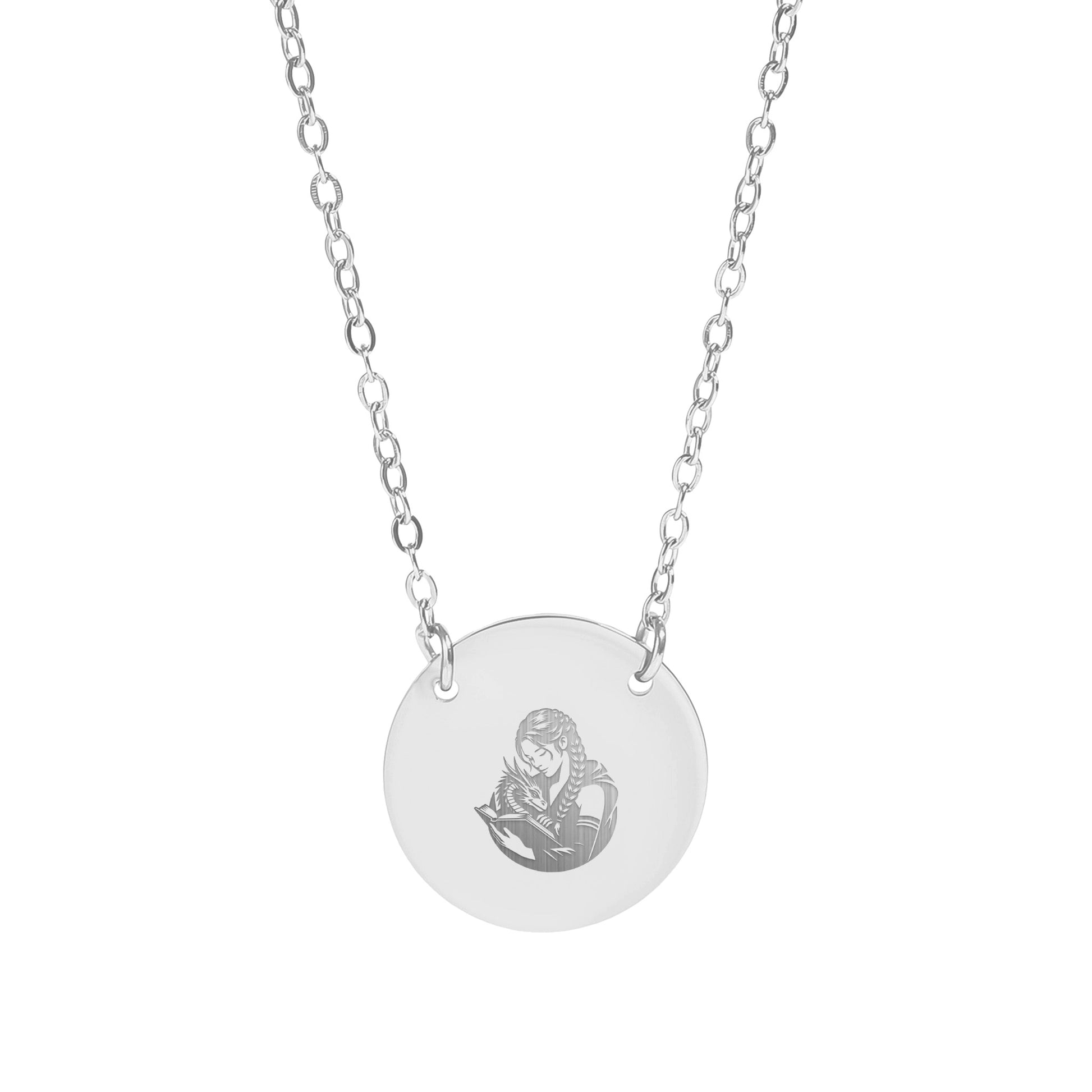 Elegant Mother's Embrace Engraved Pendant Necklace