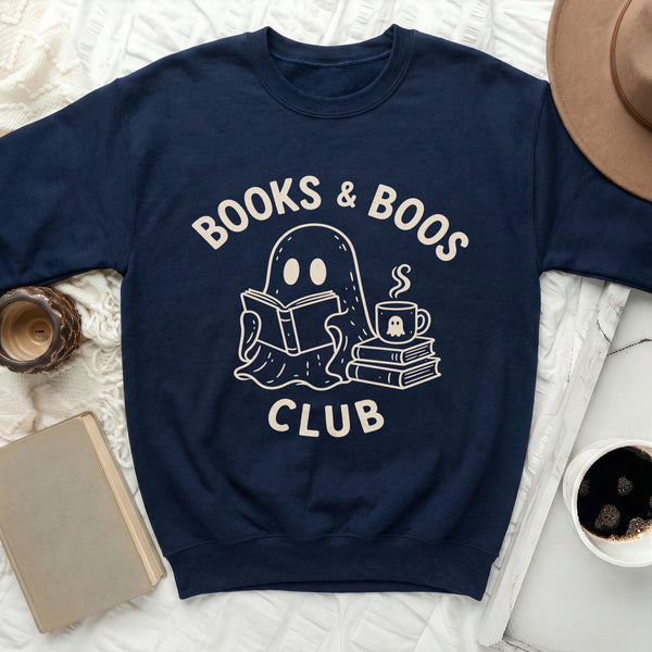 Books & Boos Club Sweatshirt in Navy
