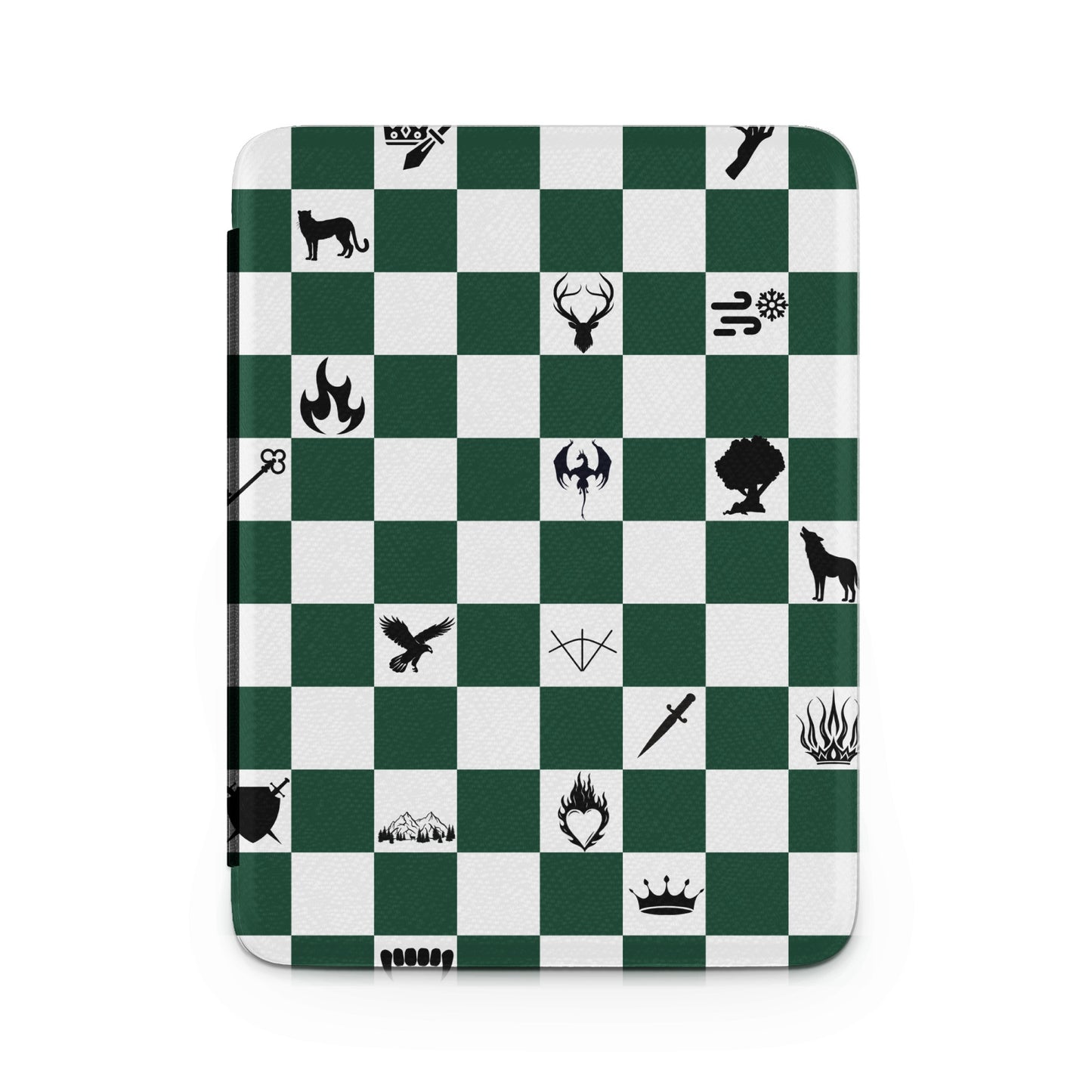 Fantasy House Sigils Checkerboard Pattern Green White product type