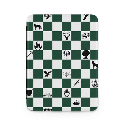 Fantasy House Sigils Checkerboard Pattern Green White product type