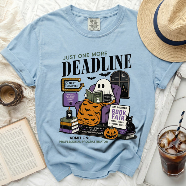 Just One More Deadline Tee in Chambray