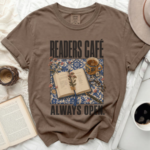 Readers Café Always Open Tee in Espresso