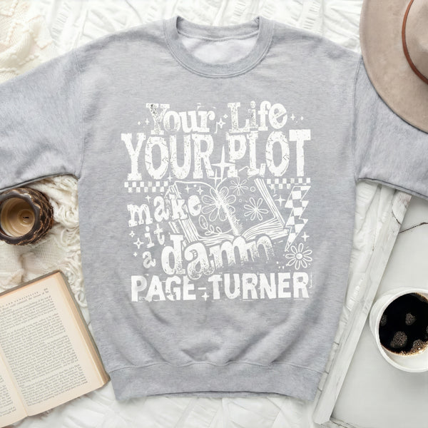 Your Life Your Plot Sweatshirt in Sport Grey