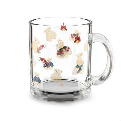 Teddy Bear Patterned Clear Glass Mug Product