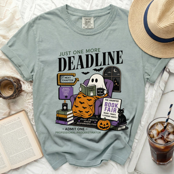 Just One More Deadline Tee in Bay