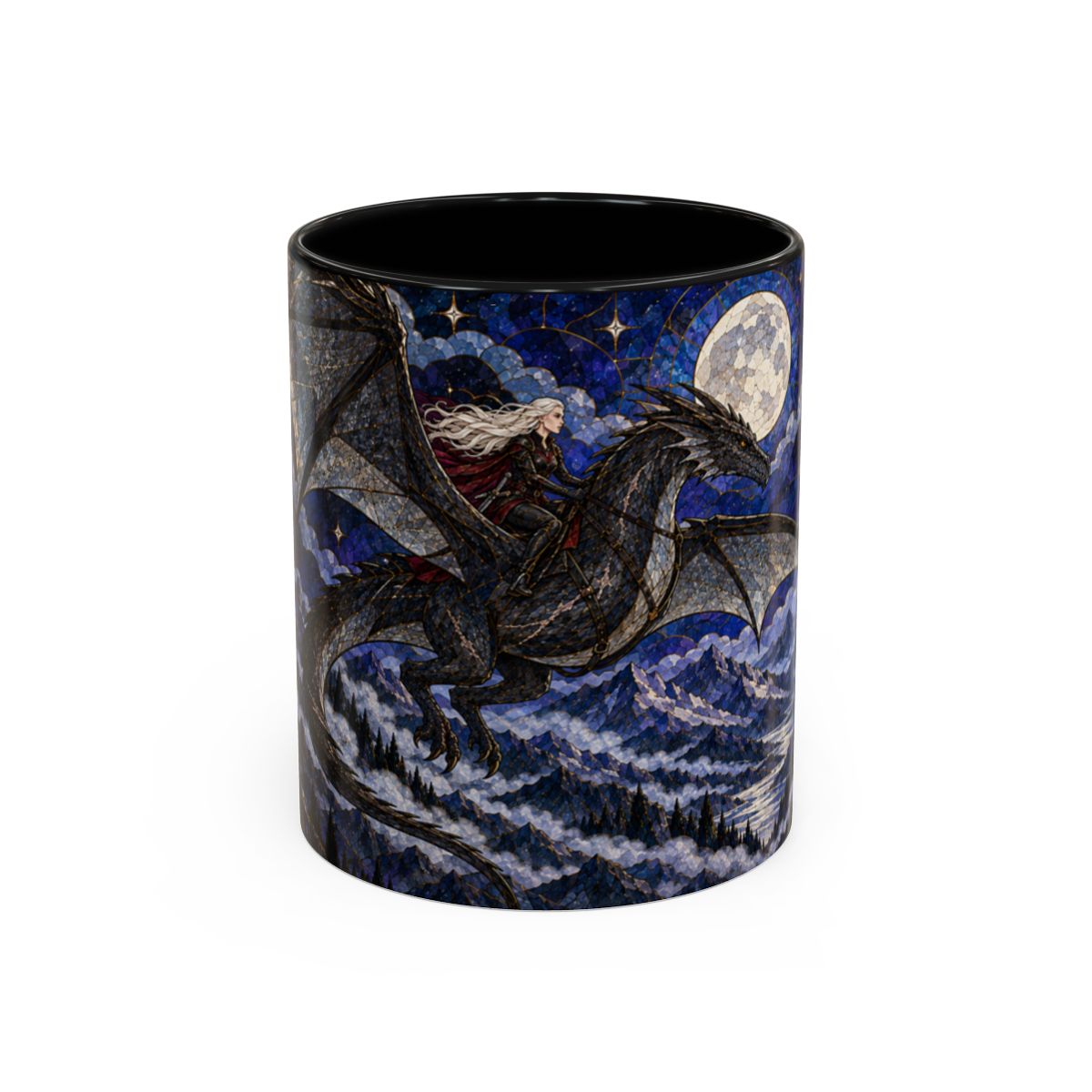 Black mug, front