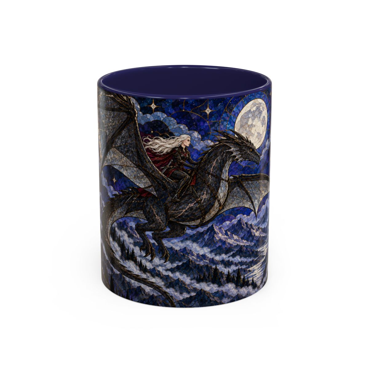 Navy mug, front