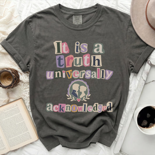 It is a truth universally acknowledged t-shirt with silhouettes.