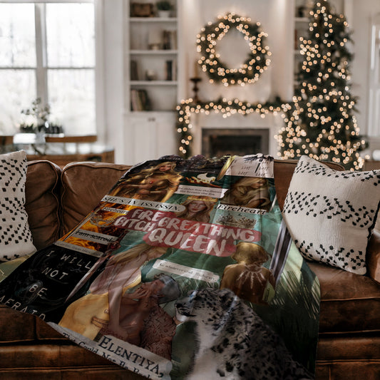 Cozy Christmas-Themed Living Room Blanket