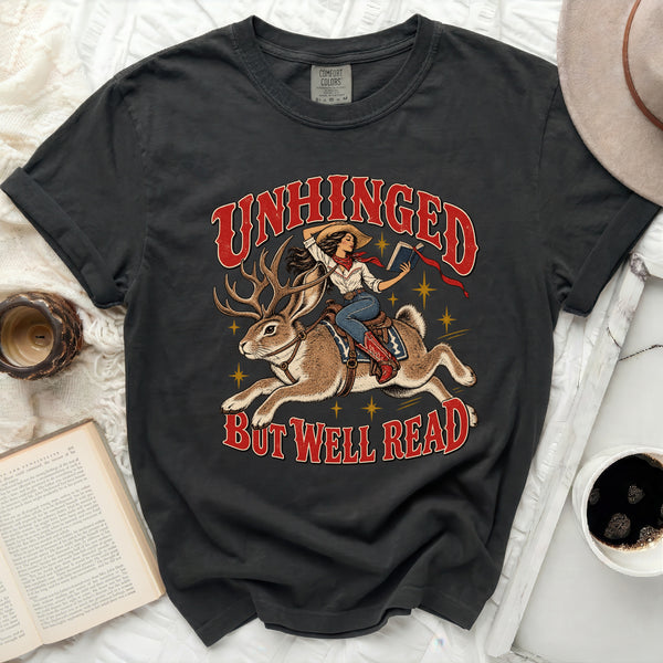 Unhinged Well Read Tee in Black