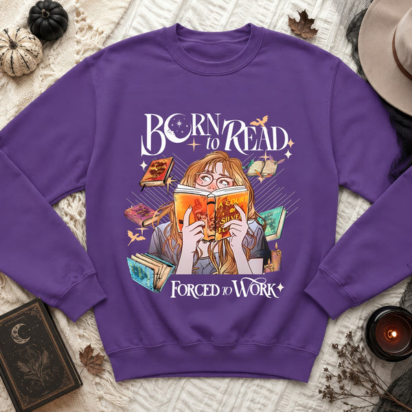 ACOTAR Born to Read Sweatshirt in Purple