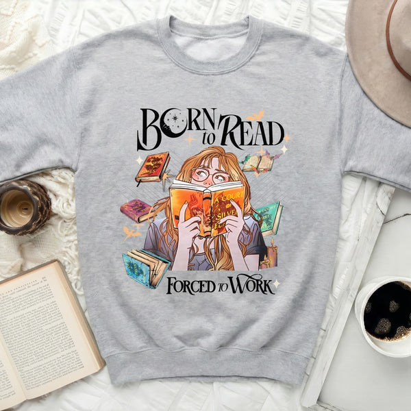 ACOTAR Born to Read Sweatshirt in Sport Grey