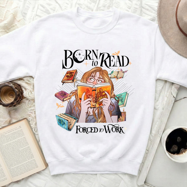 ACOTAR Born to Read Sweatshirt in White