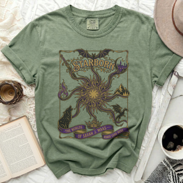 Worlds of Maas Tee in Moss