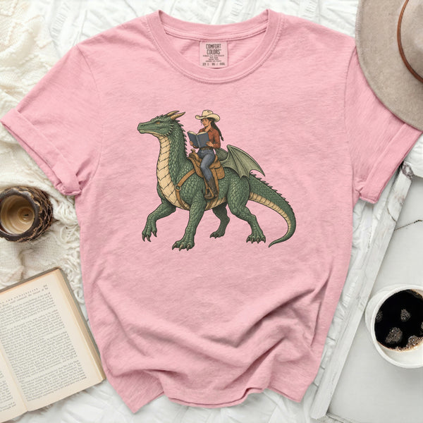 Cowgirl Dragon Rider Tee in Blossom