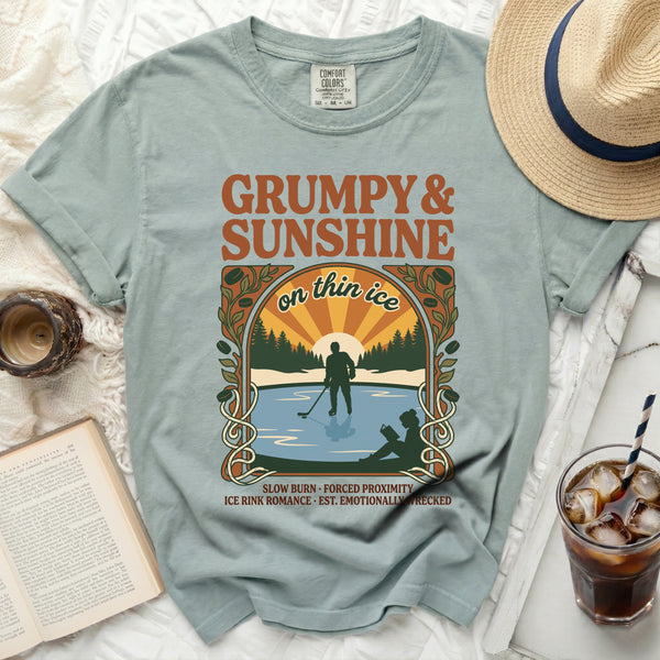 Grumpy & Sunshine Ice Rink Romance Tee in Bay