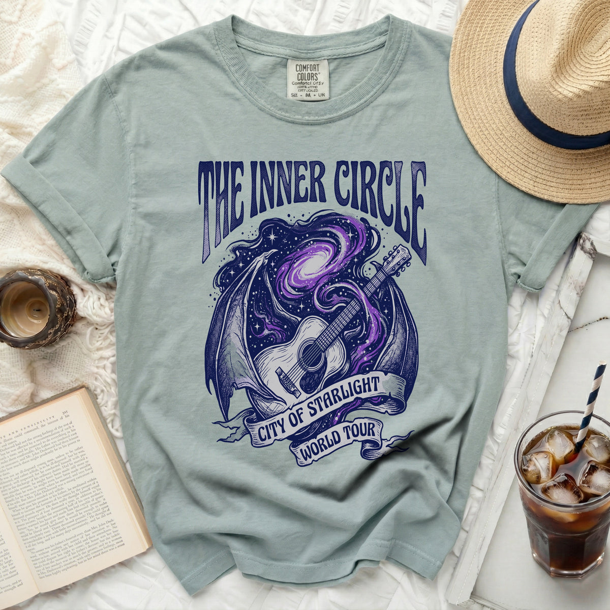 T-shirt with "The Inner Circle City of Starlight World Tour" graphic.