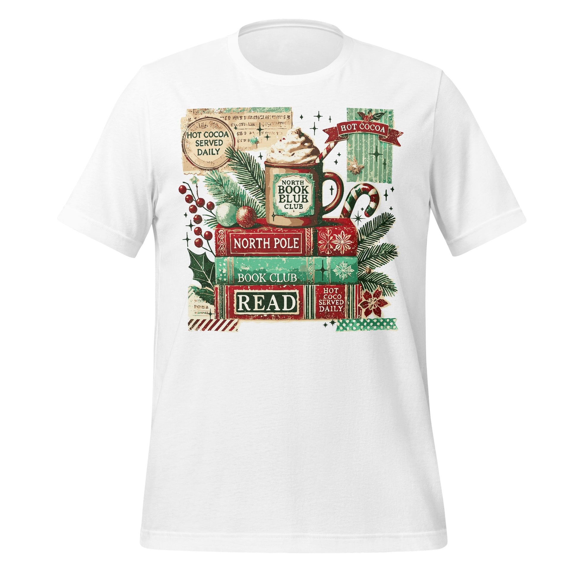 North Pole Book Club Read Hot Cocoa T-shirt