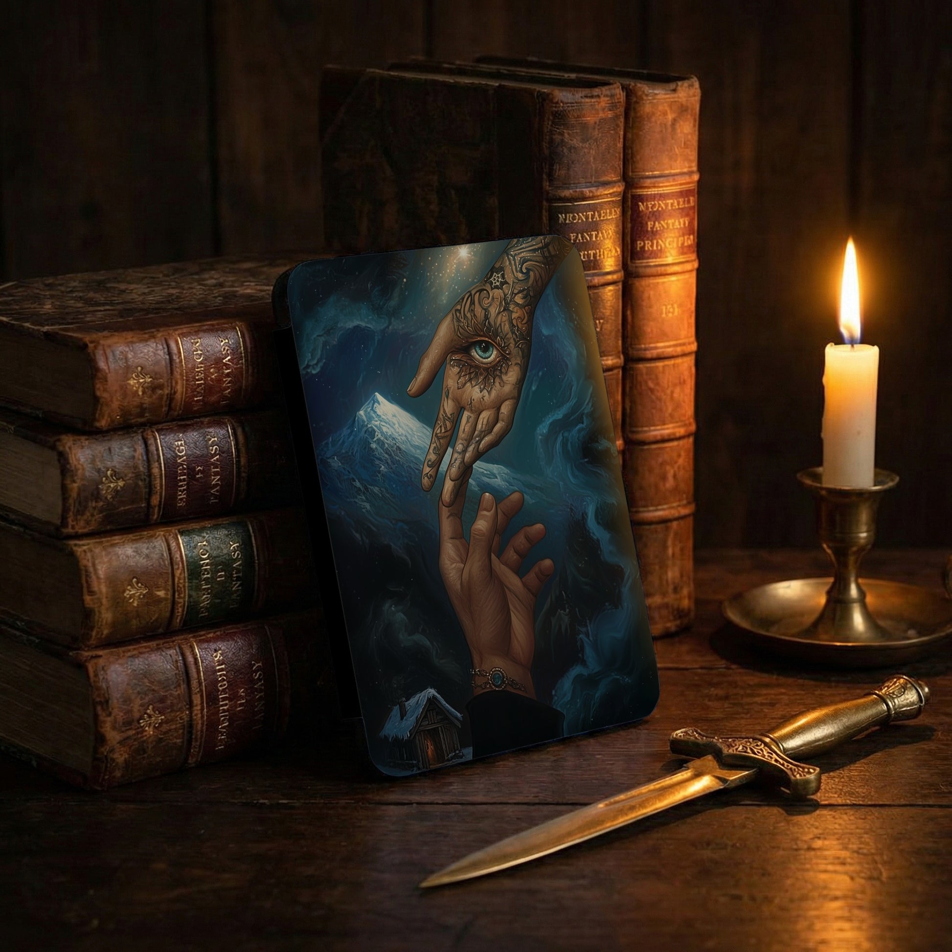 Mystical Hands Cosmic Reach Eye Tattoo Fantasy Art product type