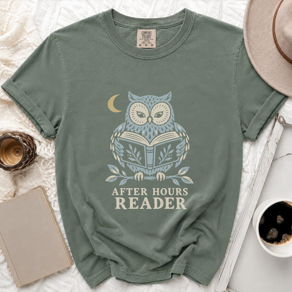 After Hours Reader Tee in Moss