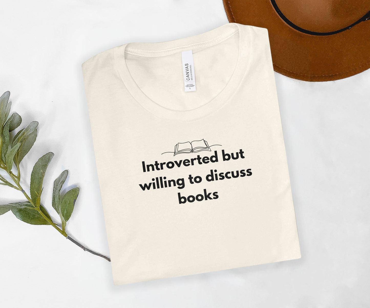 Introverted but willing to discuss books graphic shirt