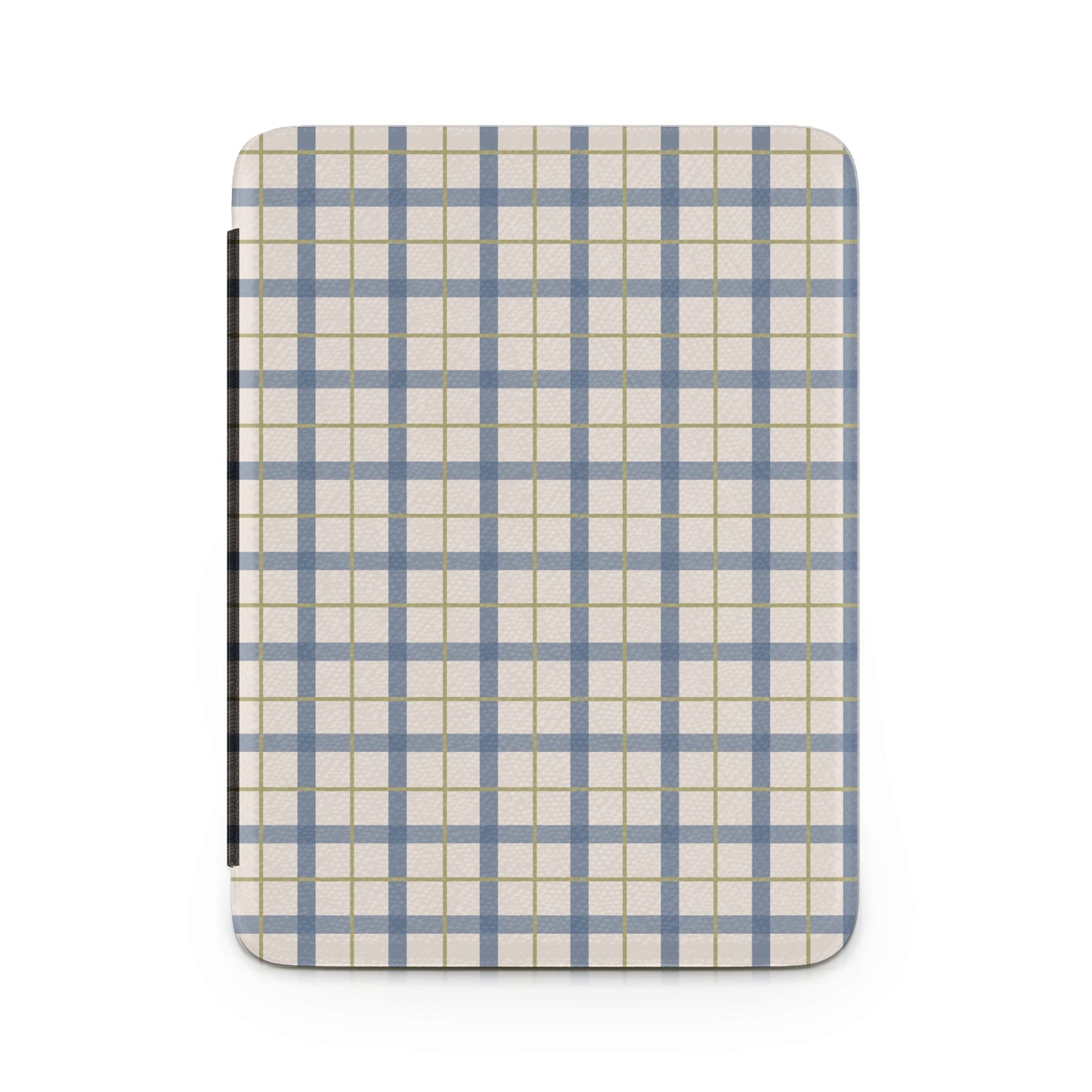 Blue and Beige Checkered Pattern Notebook