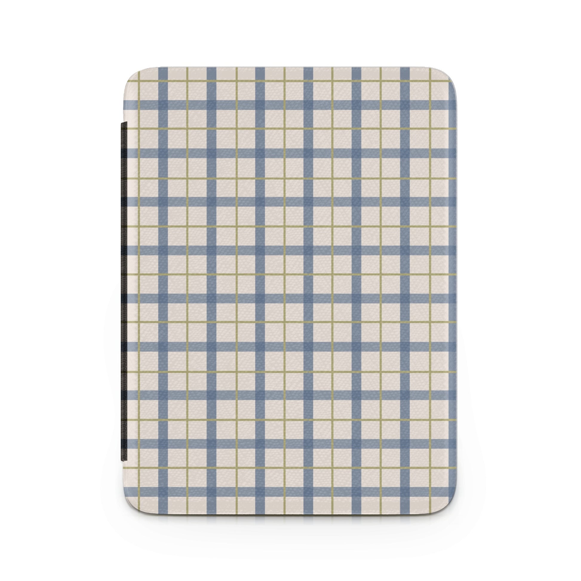 Blue and Beige Checkered Pattern Notebook