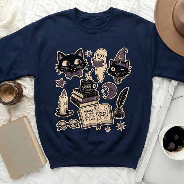 Witchy Reads Sweatshirt in Navy