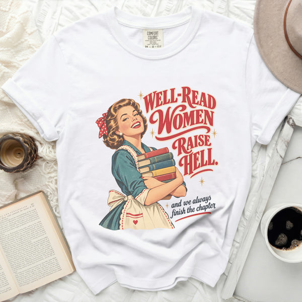 Well Read Women Tee in White