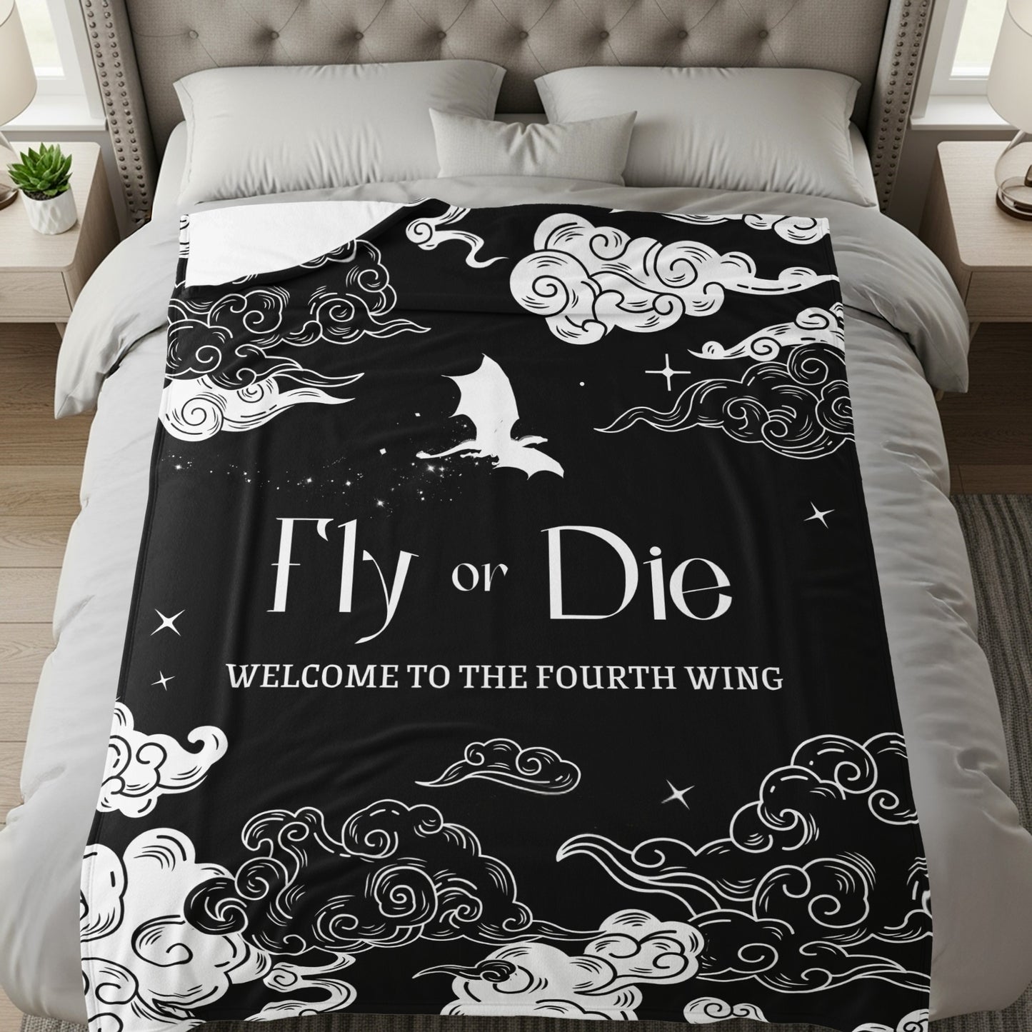 Fly or Die Welcome to the Fourth Wing bedding product