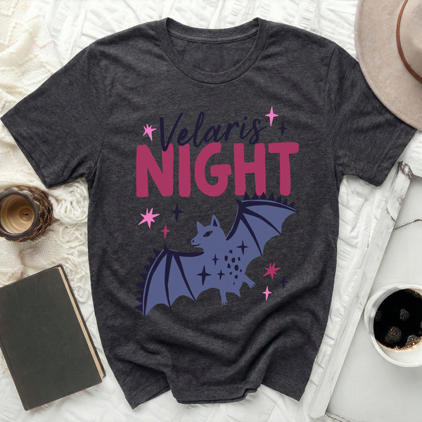 Velaris Night Bat Tee in Dark Grey Heather