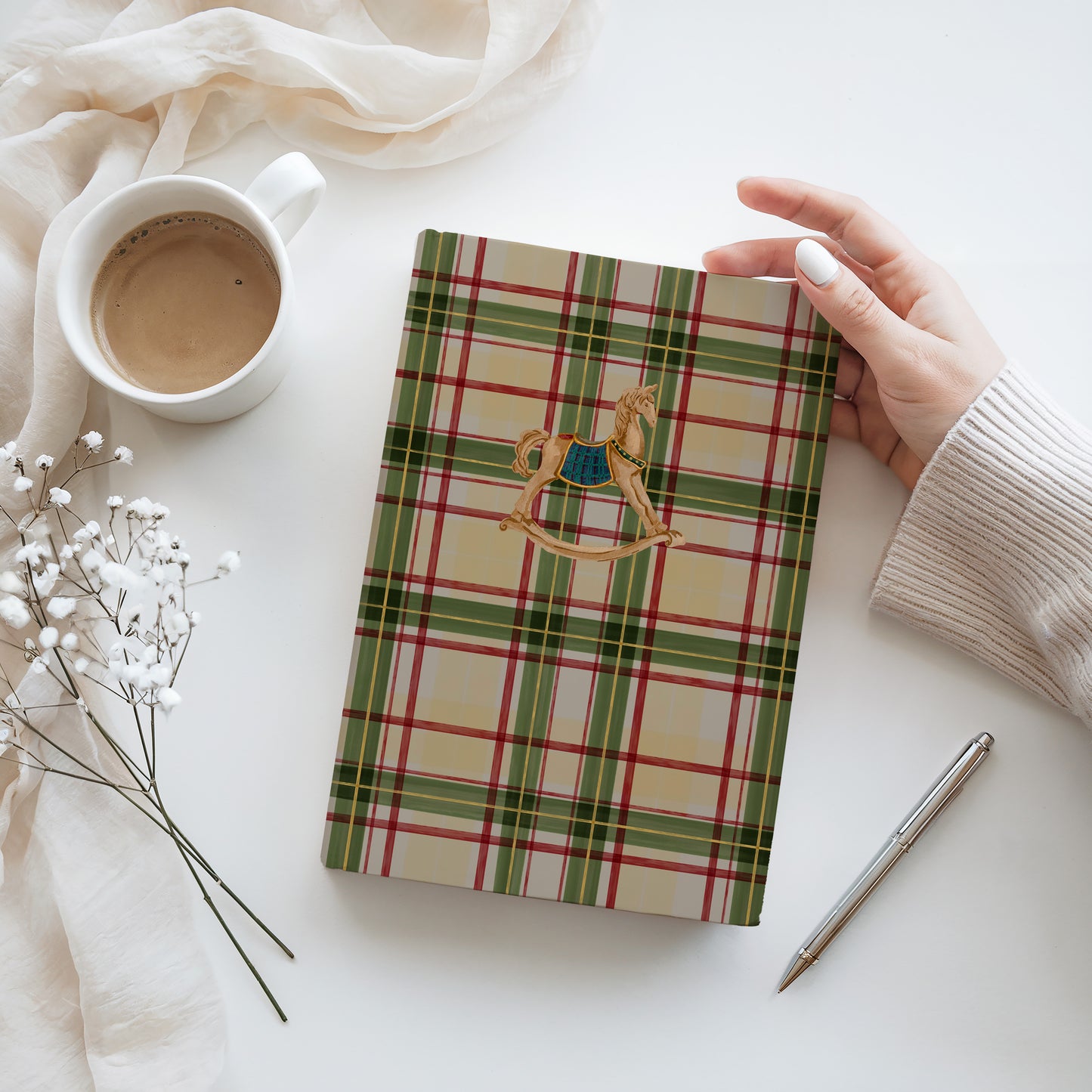 Classic Rocking Horse Plaid Cover Journal Product